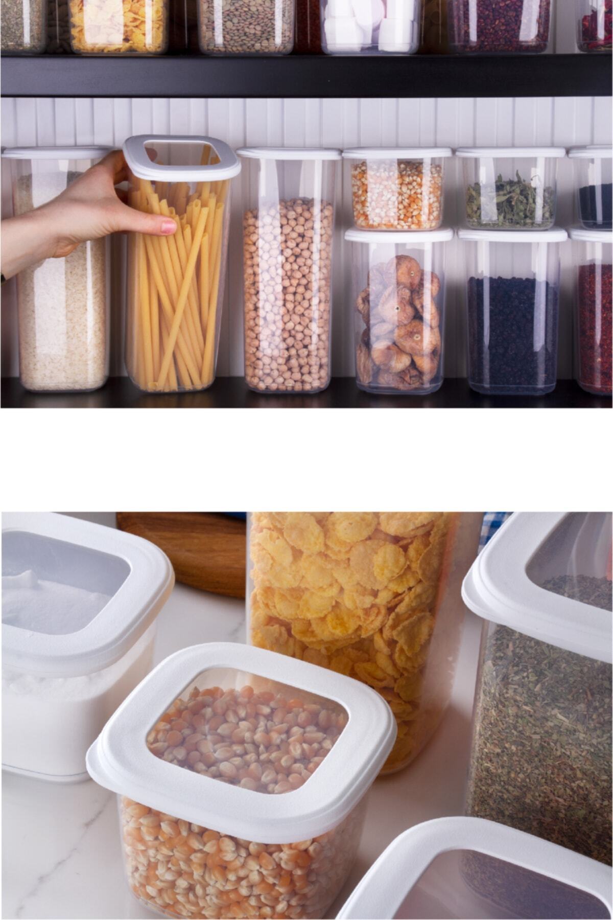 Foil-Labeled Square Food Storage Container 18-Piece Set 6x(0.55 L, 1.2 L, 1.75 L)