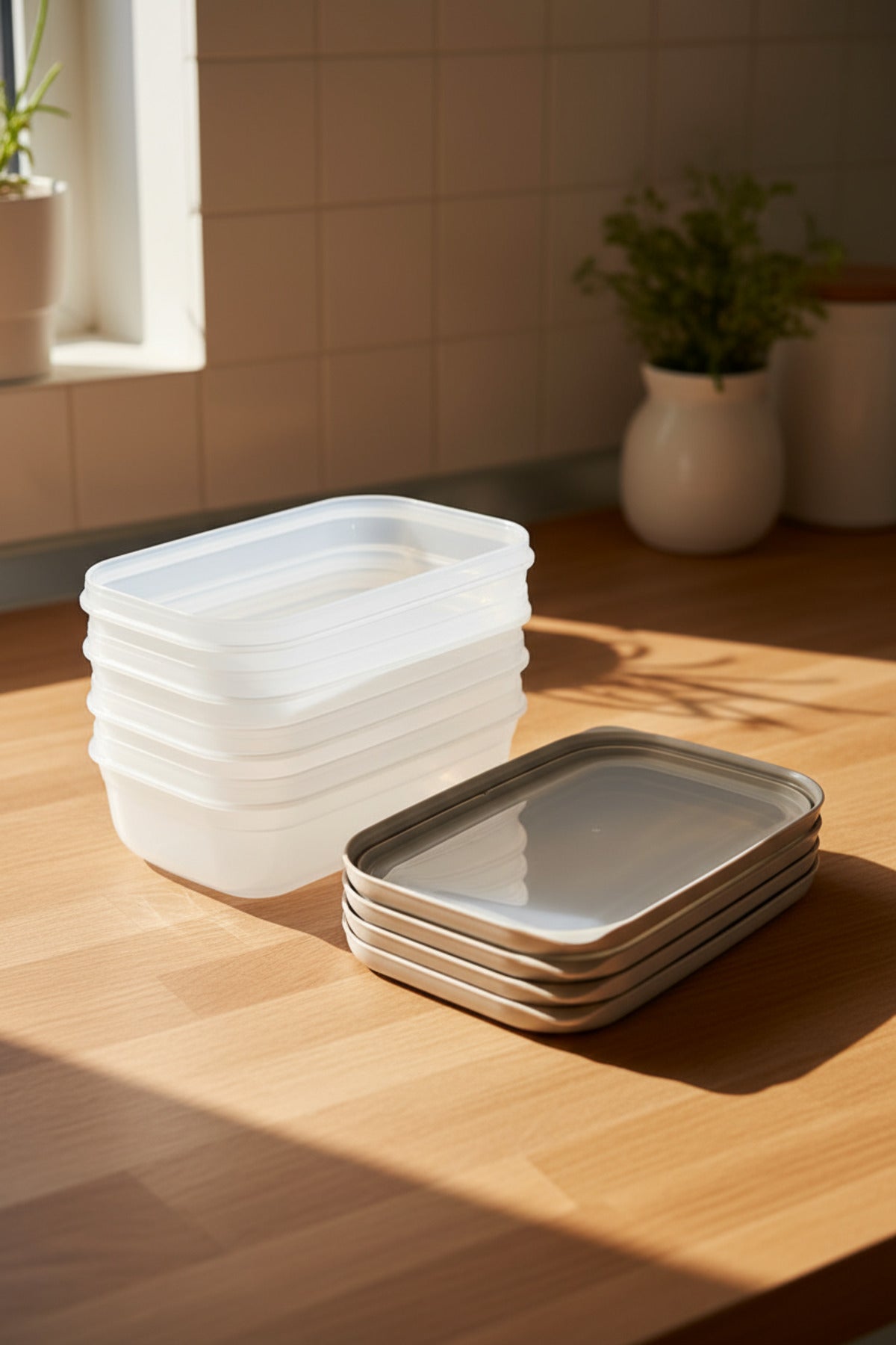 xBernardo Hide Plus 4 Piece Storage Container Set White