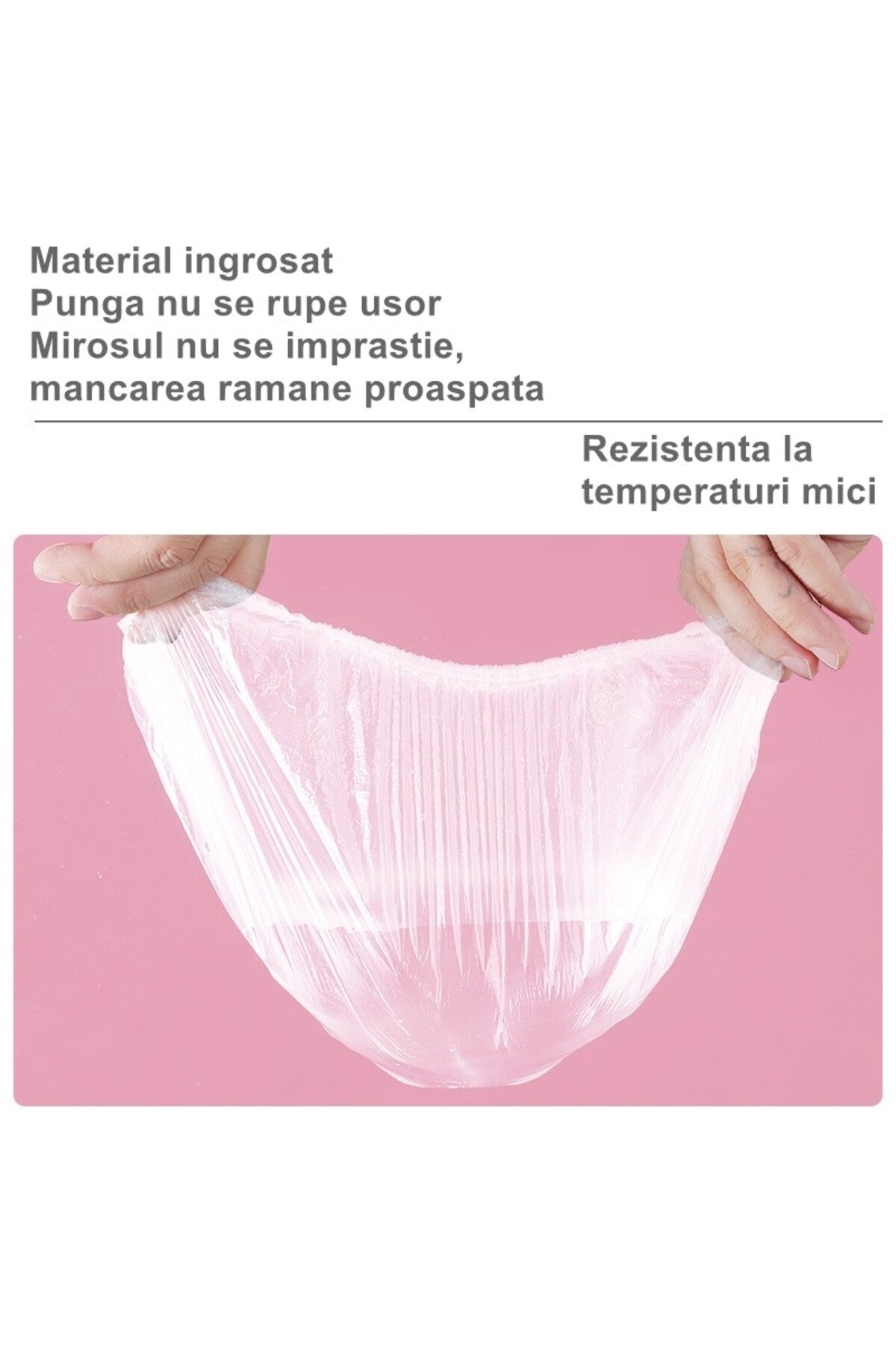 Set of 100 Elastic Food and Bowl Covers, Plastic, fits 12–40 cm