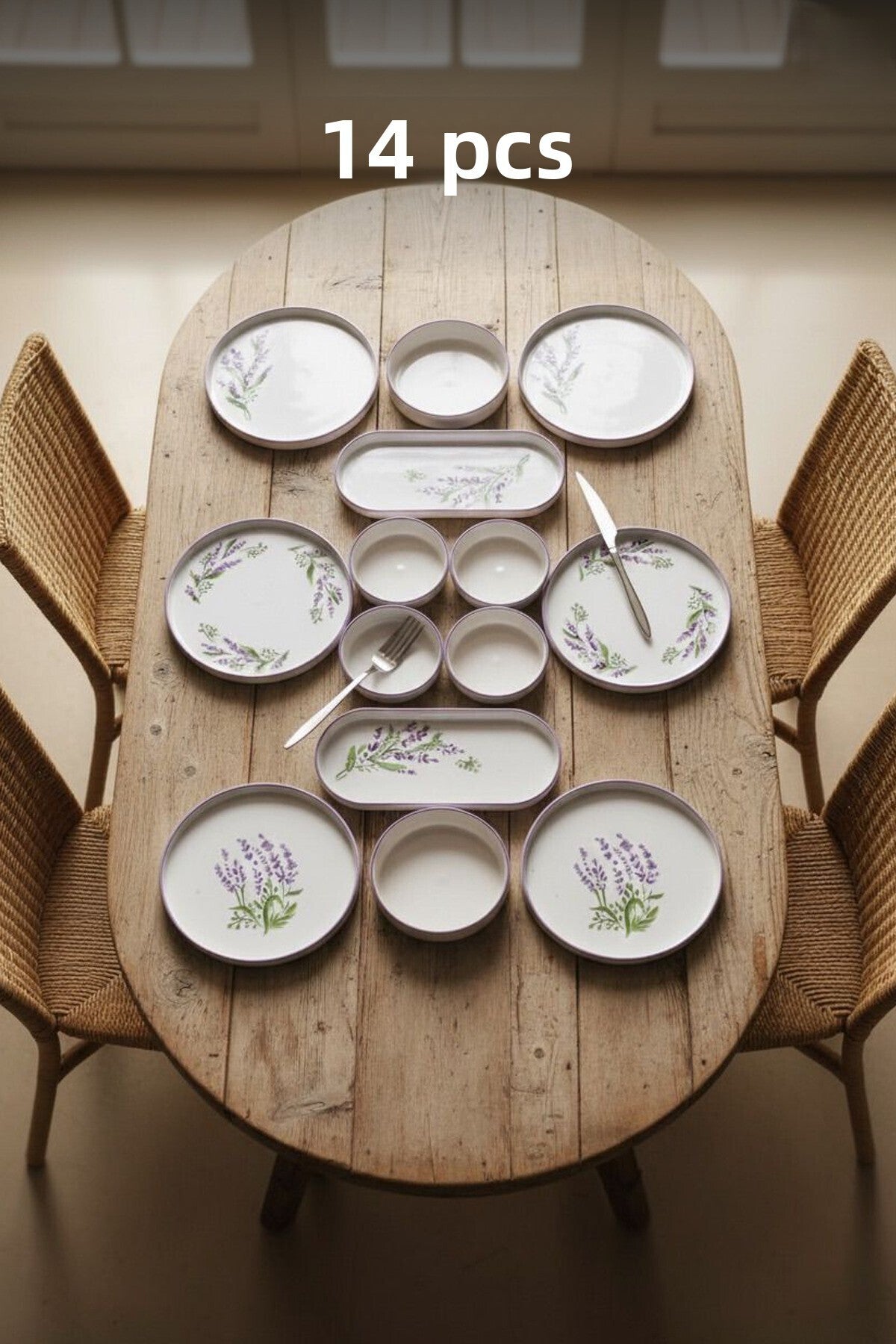 Lavender Stackable Breakfast Set - Luxury Breakfast Presentation Set Plate