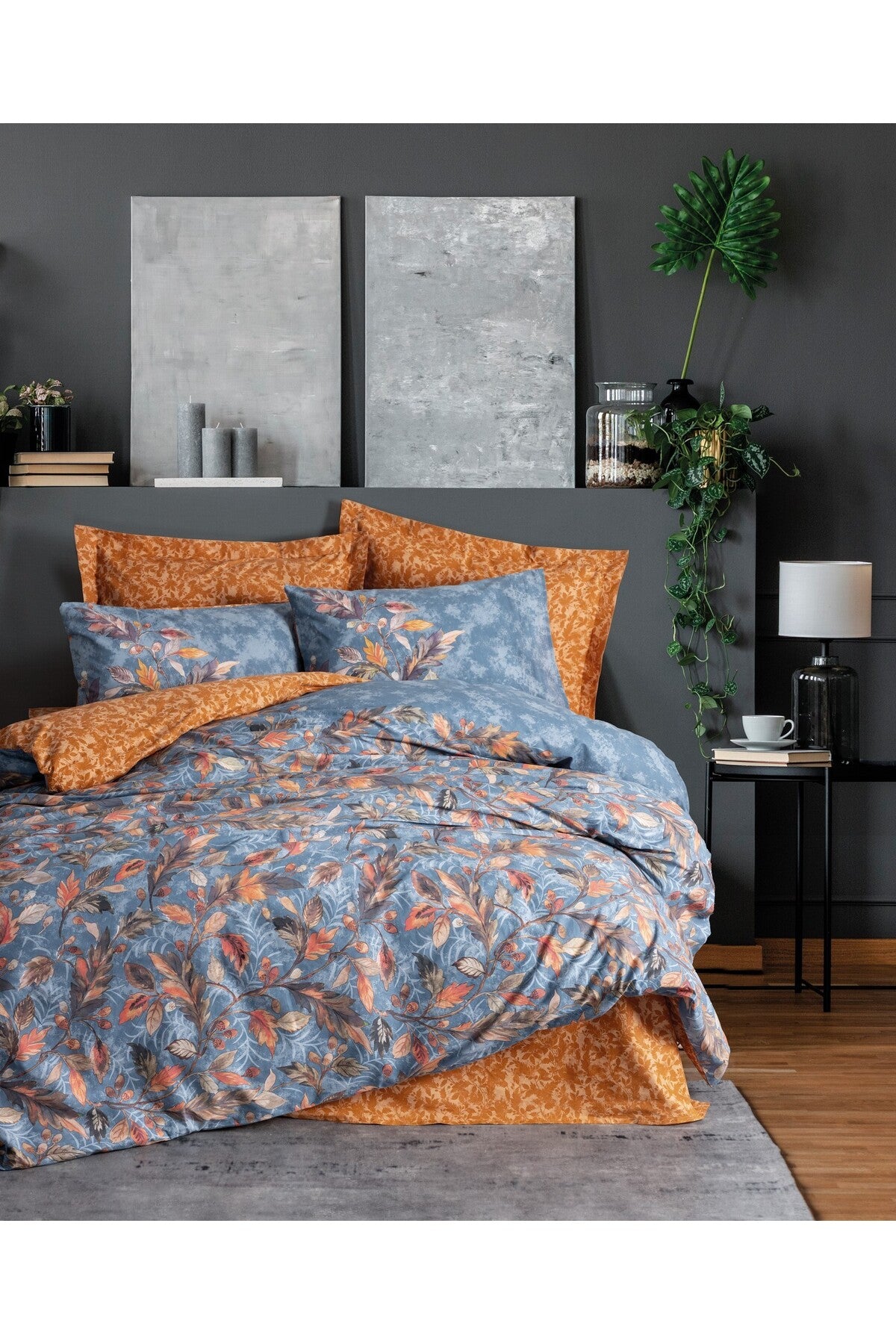 Ranforce Double Quilt Cover Set Quilt Cover: 200 X 220 Cm Flat Sheet: 240 X 260 Cm Pillowcase: 50 X 70 Cm (2 Pieces) Mustard