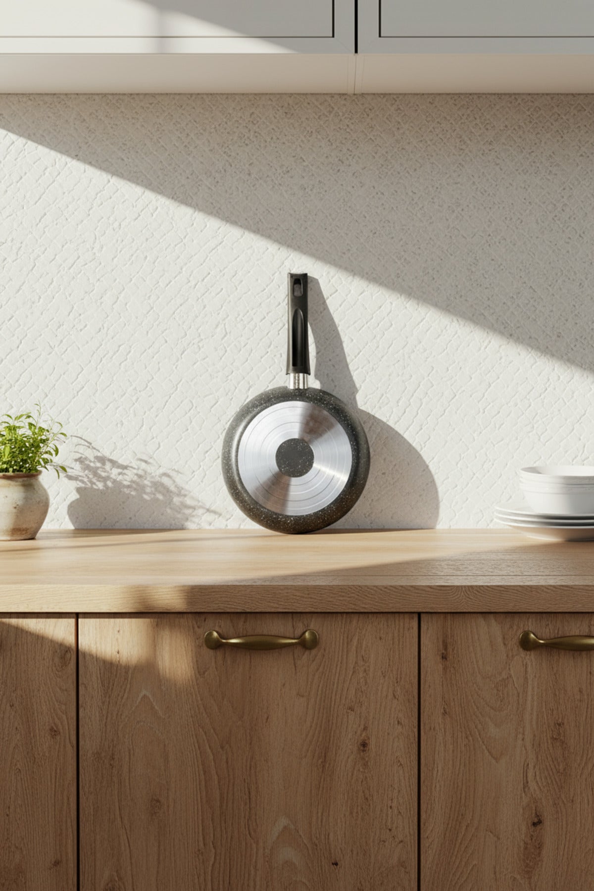 xBernardo Athelas 3 Piece Frying Pan and Sahan Set Grey