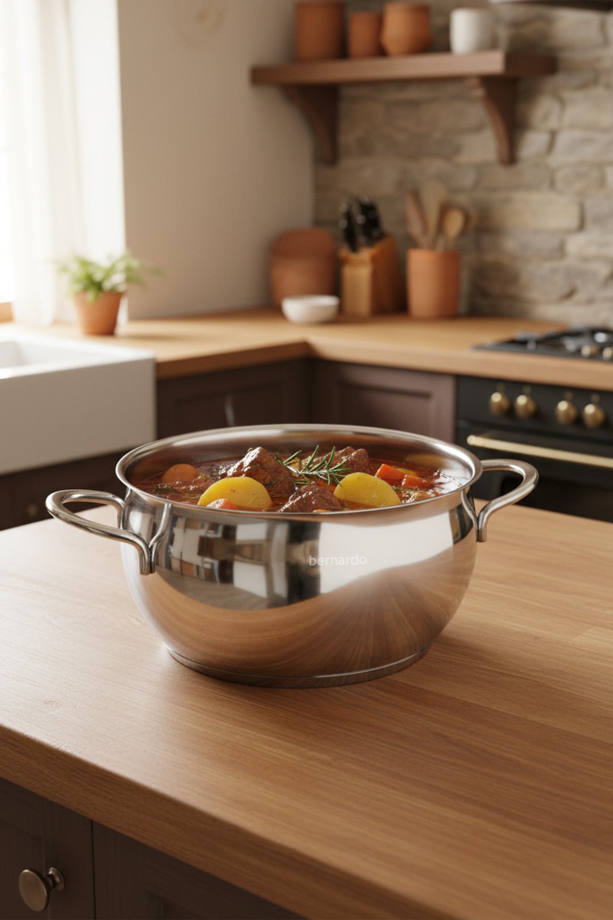 xBernardo Monde 8 Piece Semi Sphere Steel Pot Set