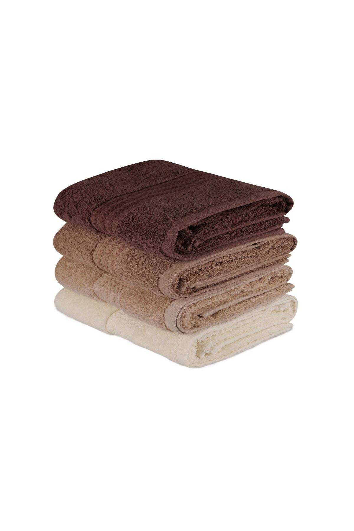 Wash Towel Set (4 Pieces) Size: 30 X 50 Cm (4 Pieces) Rainbow - Brown
