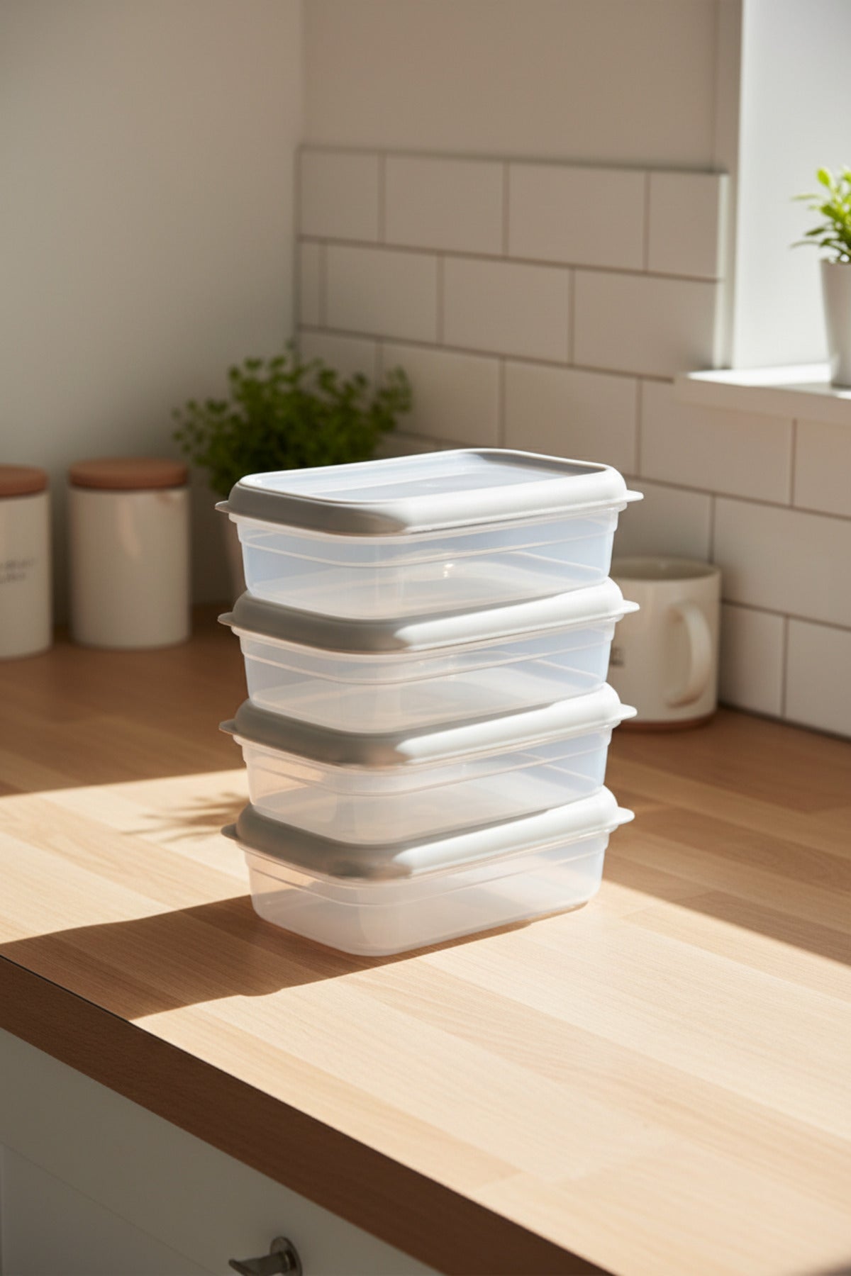 xBernardo Hide Plus 4 Piece Storage Container Set White