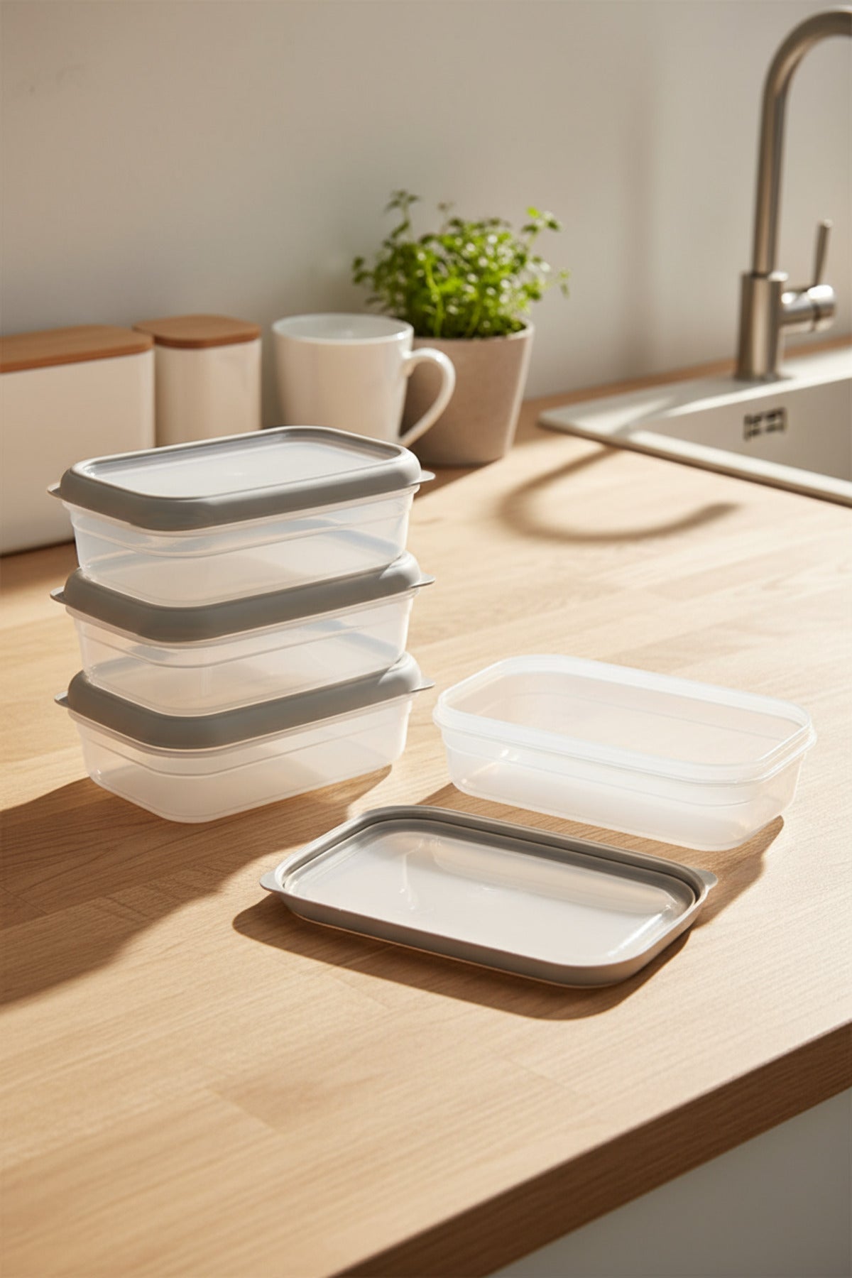 xBernardo Hide Plus 4 Piece Storage Container Set White
