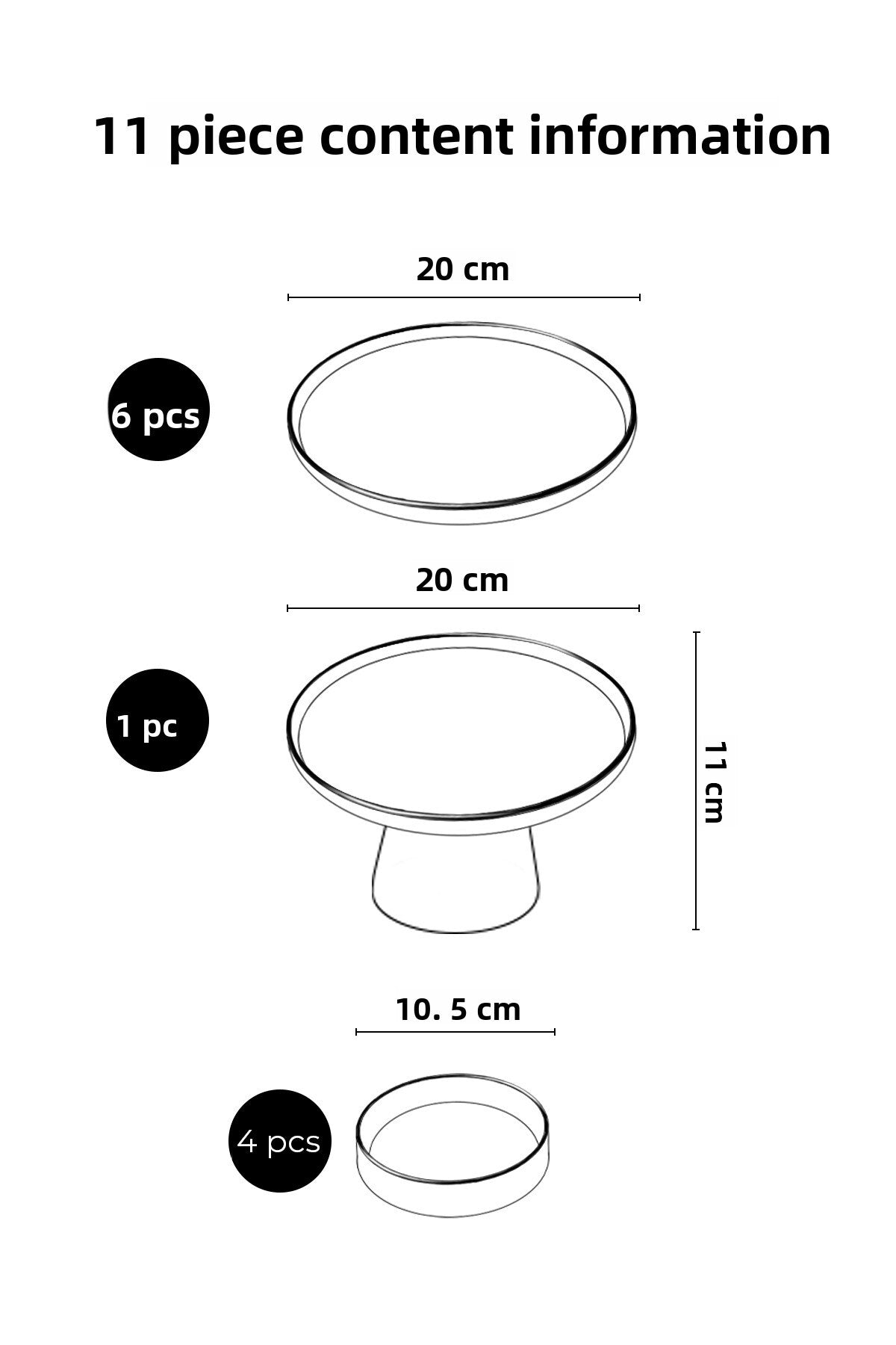 Handmade 11 Piece Ribbon Footed Breakfast Set with Presentation Stand - Ribbon Breakfast Set