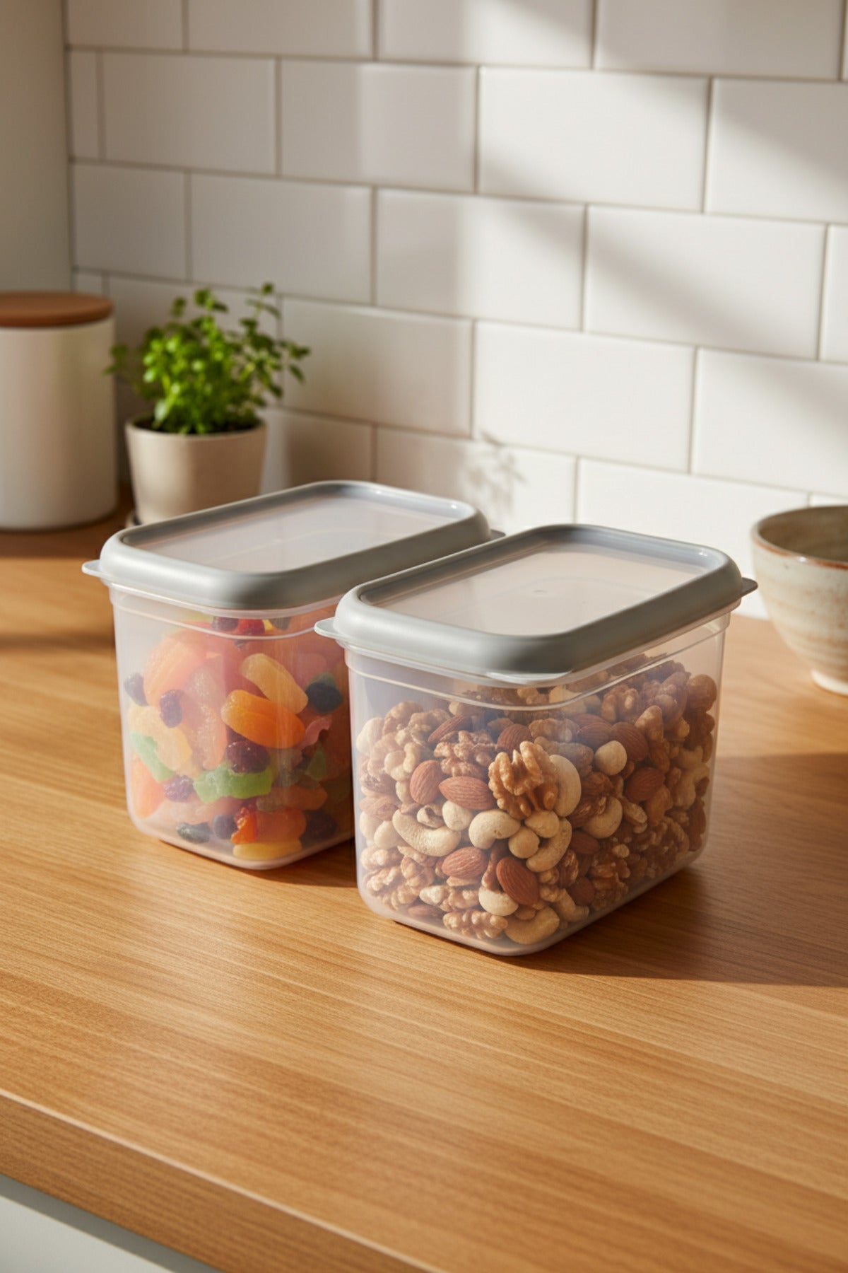 xBernardo Hide Plus 2 Piece Storage Container Set White
