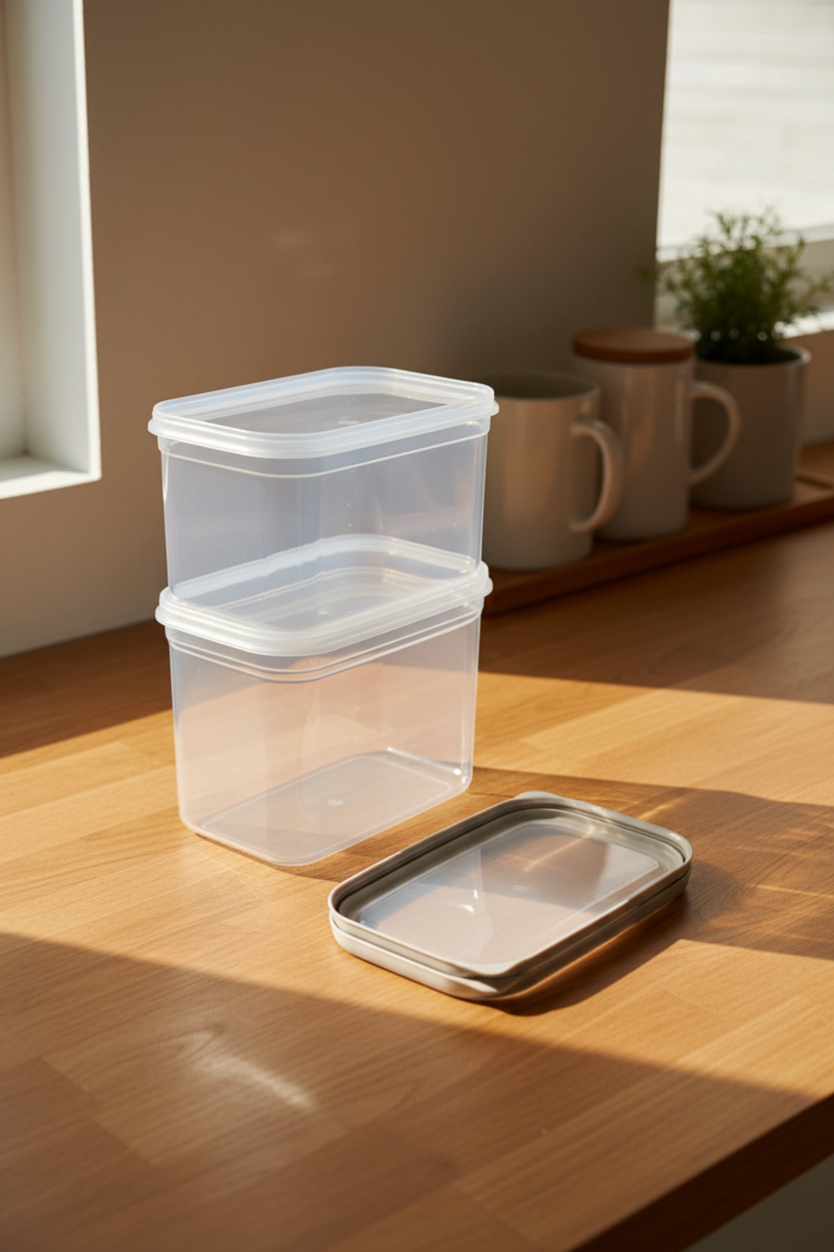 xBernardo Hide Plus 2 Piece Storage Container Set White