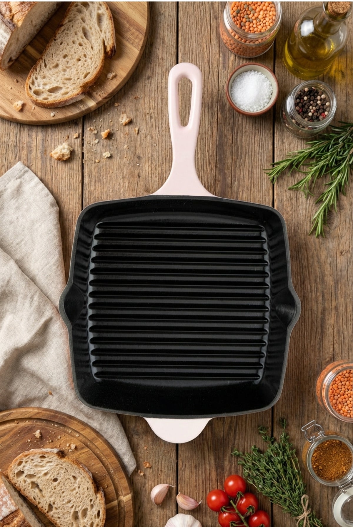 xBernardo Intensa Cast Square Pan Pink 26cm