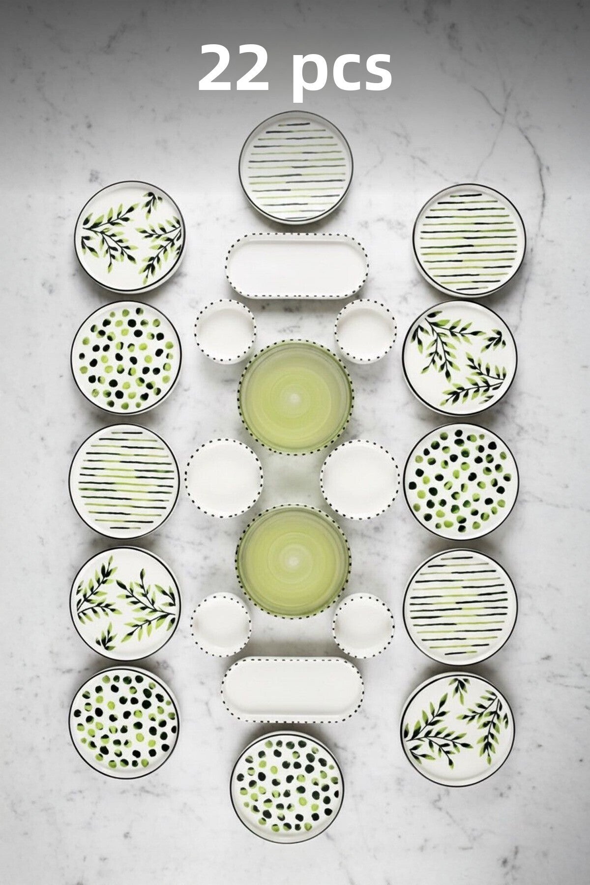 Greentree Stackable Breakfast Set - Luxury Breakfast Presentation Set Plate