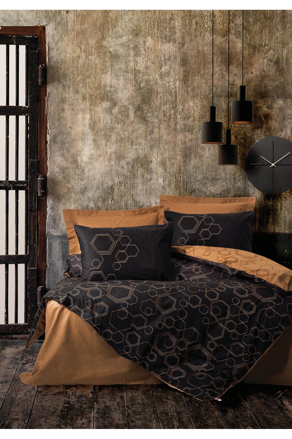 Ranforce Double Quilt Cover Set Quilt Cover: 200 X 220 Cm Flat Sheet: 240 X 260 Cm Pillowcase: 50 X 70 Cm (2 Pieces) Dawn - Copper