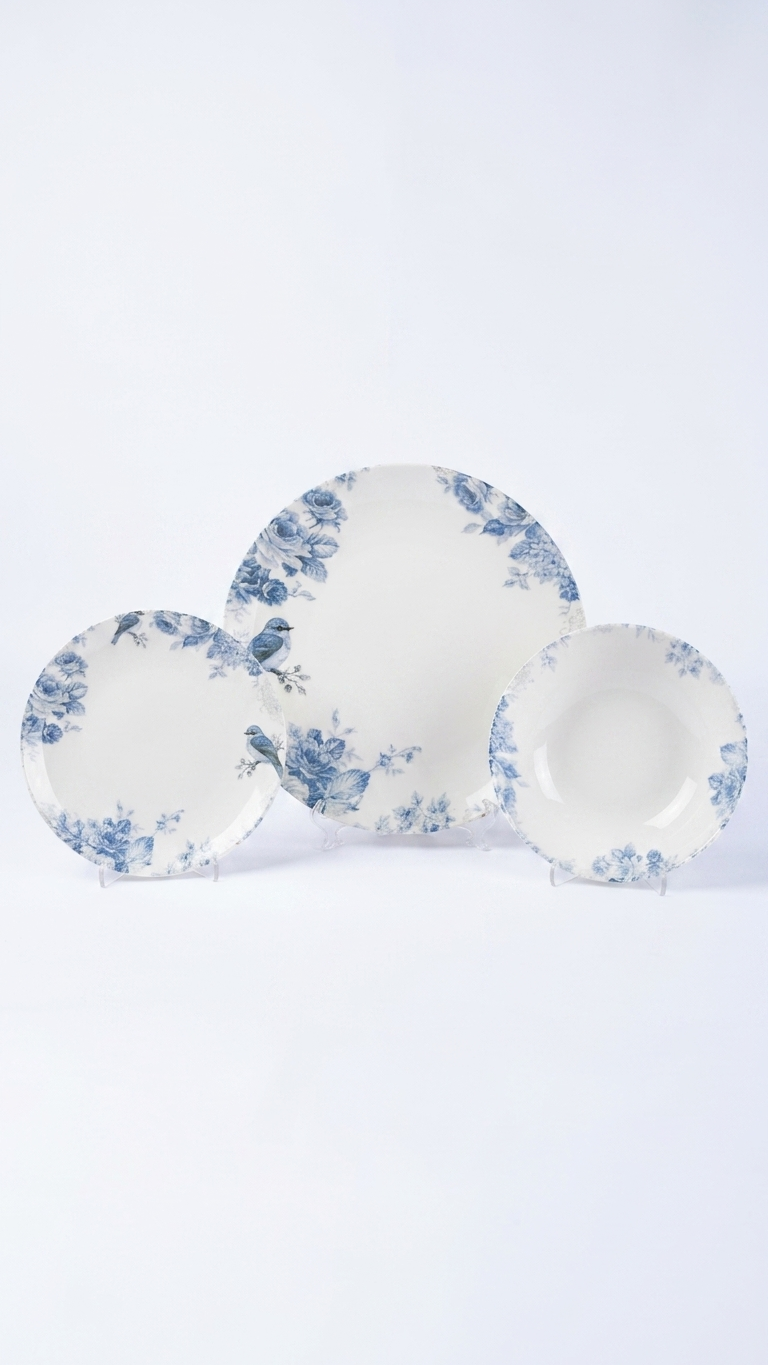 Farika 18 Piece Pera Dinner Set for 6 People - Premium Dinner Set