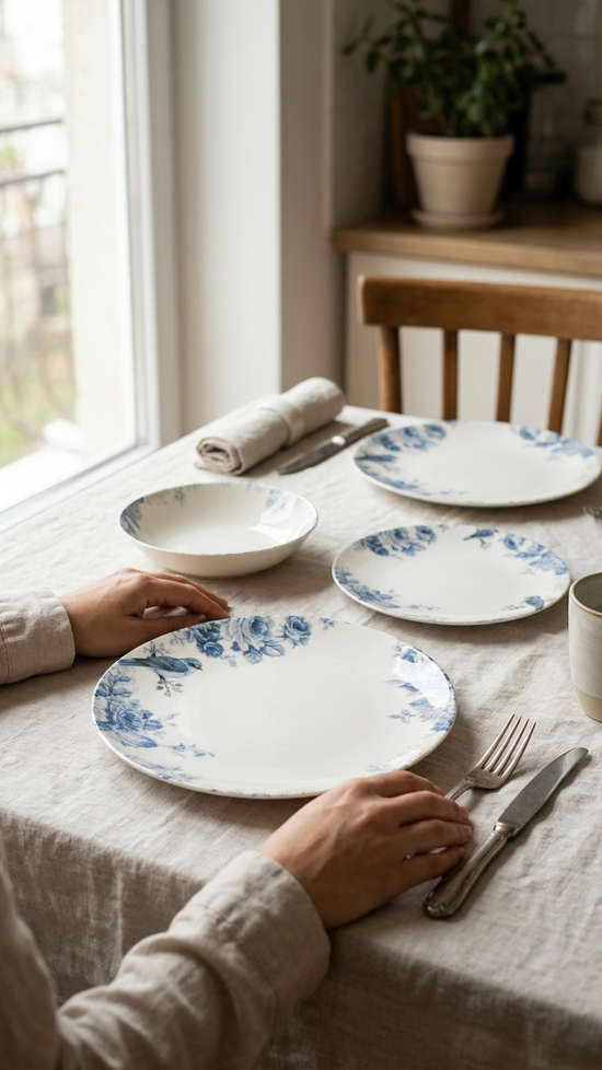 Farika 18 Piece Pera Dinner Set for 6 People - Premium Dinner Set