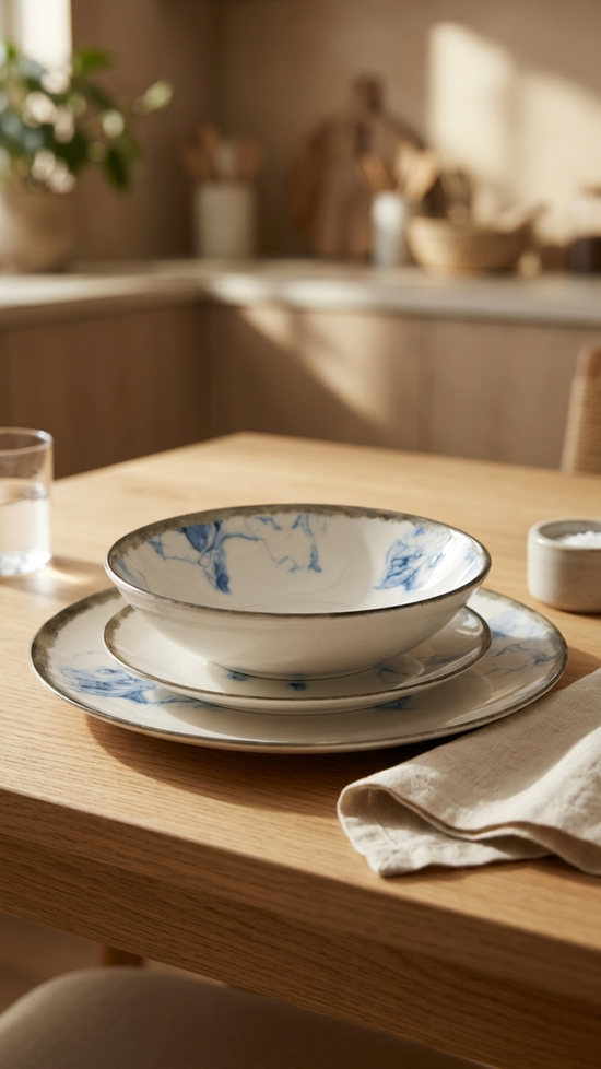Farika 18 Piece Duru Dinner Set for 6 People - Premium Dinner Set