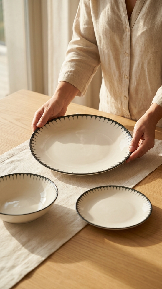Farika 18 Piece Elara Dinner Set for 6 People - Premium Dinner Set
