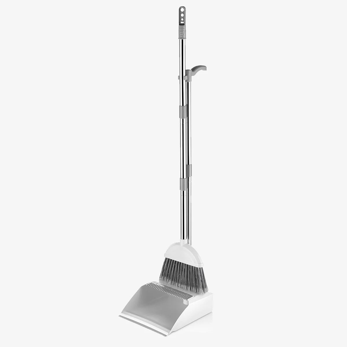 Corner Dustpan and Broom Set with Long Handle