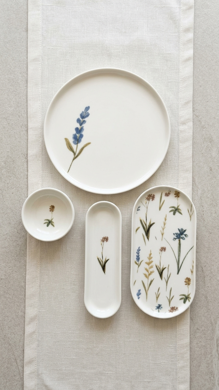 Farika 16 Piece Flower Garden Breakfast Set for 6 People - Premium Breakfast Set