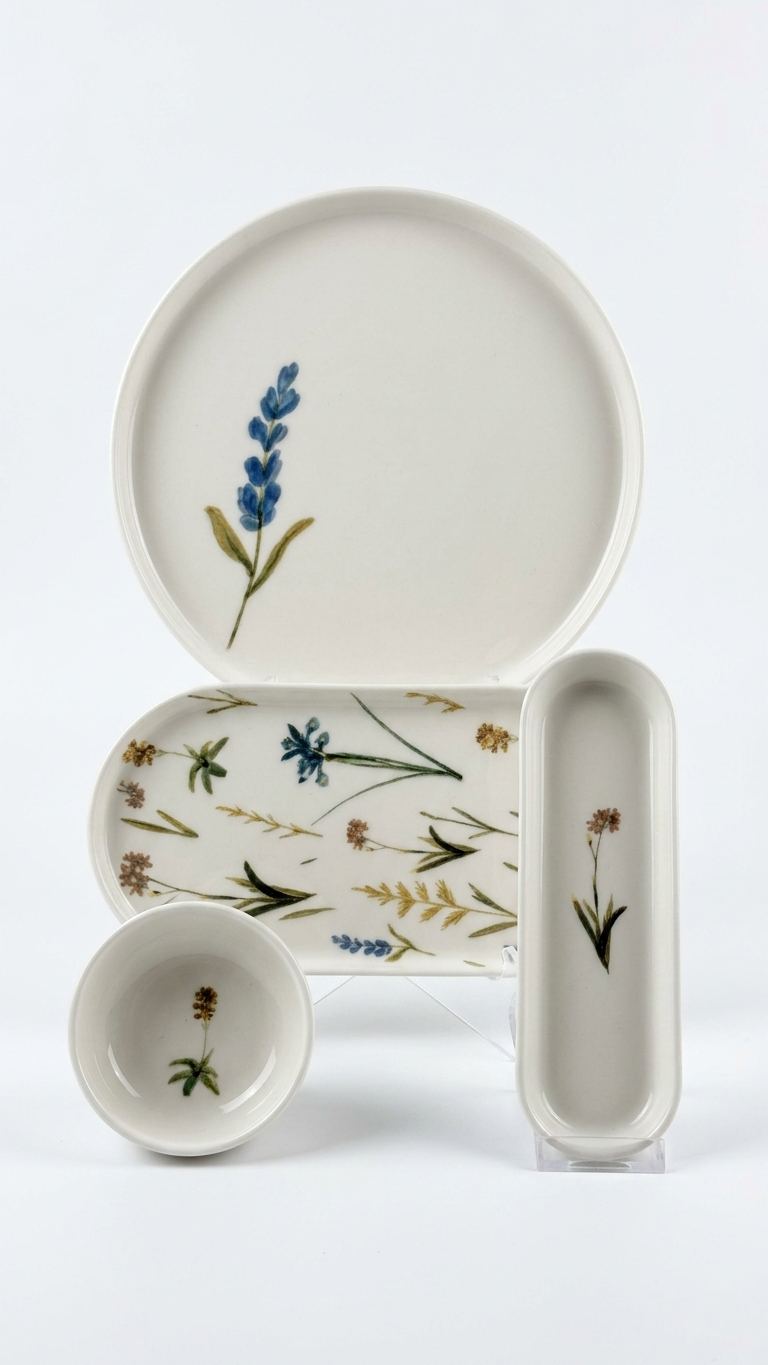 Farika 16 Piece Flower Garden Breakfast Set for 6 People - Premium Breakfast Set