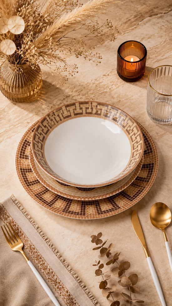 Farika 18 Piece Efes Dinner Set for 6 People - Premium Dinner Set