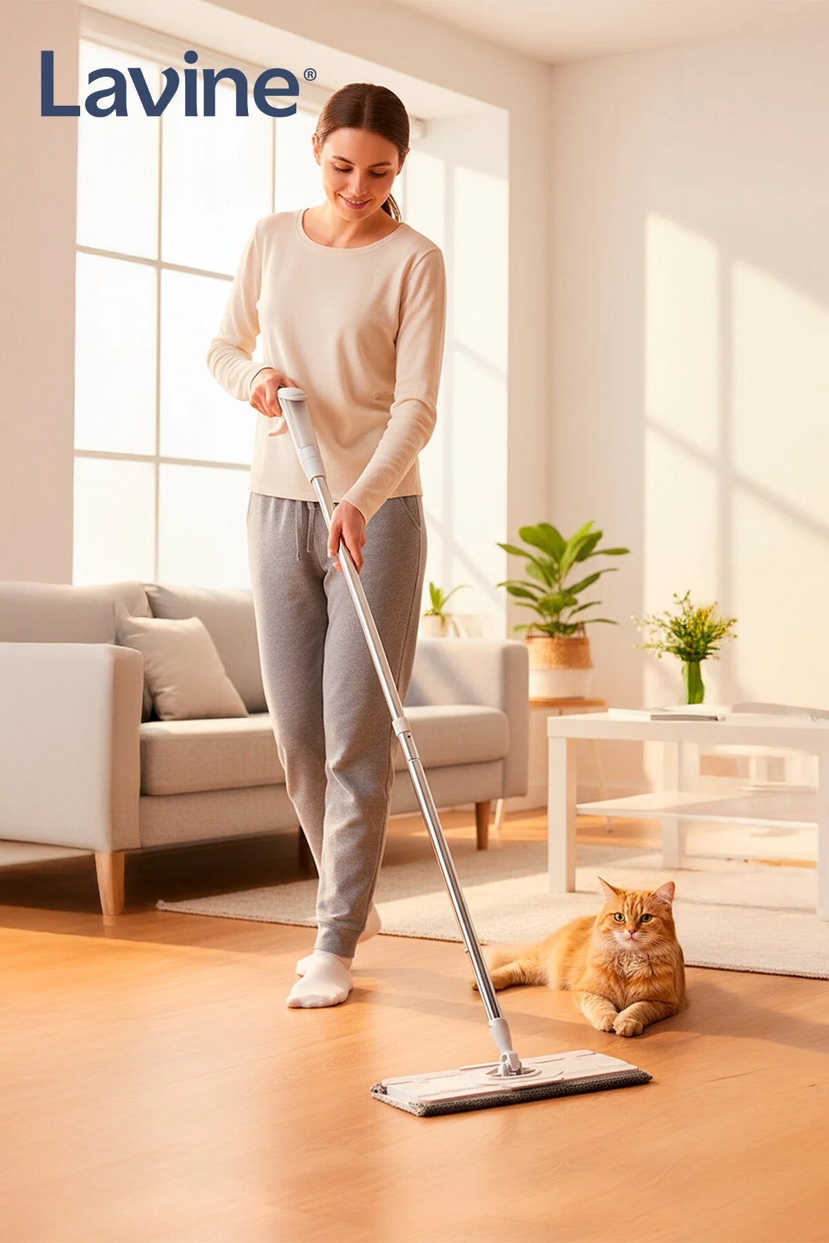 Spray Mop with Trigger System – Compact Design, Microfiber Pad, Compatible with XL/4XL Cloths