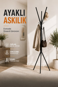 Modern Tripod Metal Coat Rack – 160 cm
