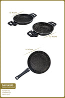xBernardo Athelas 3 Piece Frying Pan and Sahan Set Black