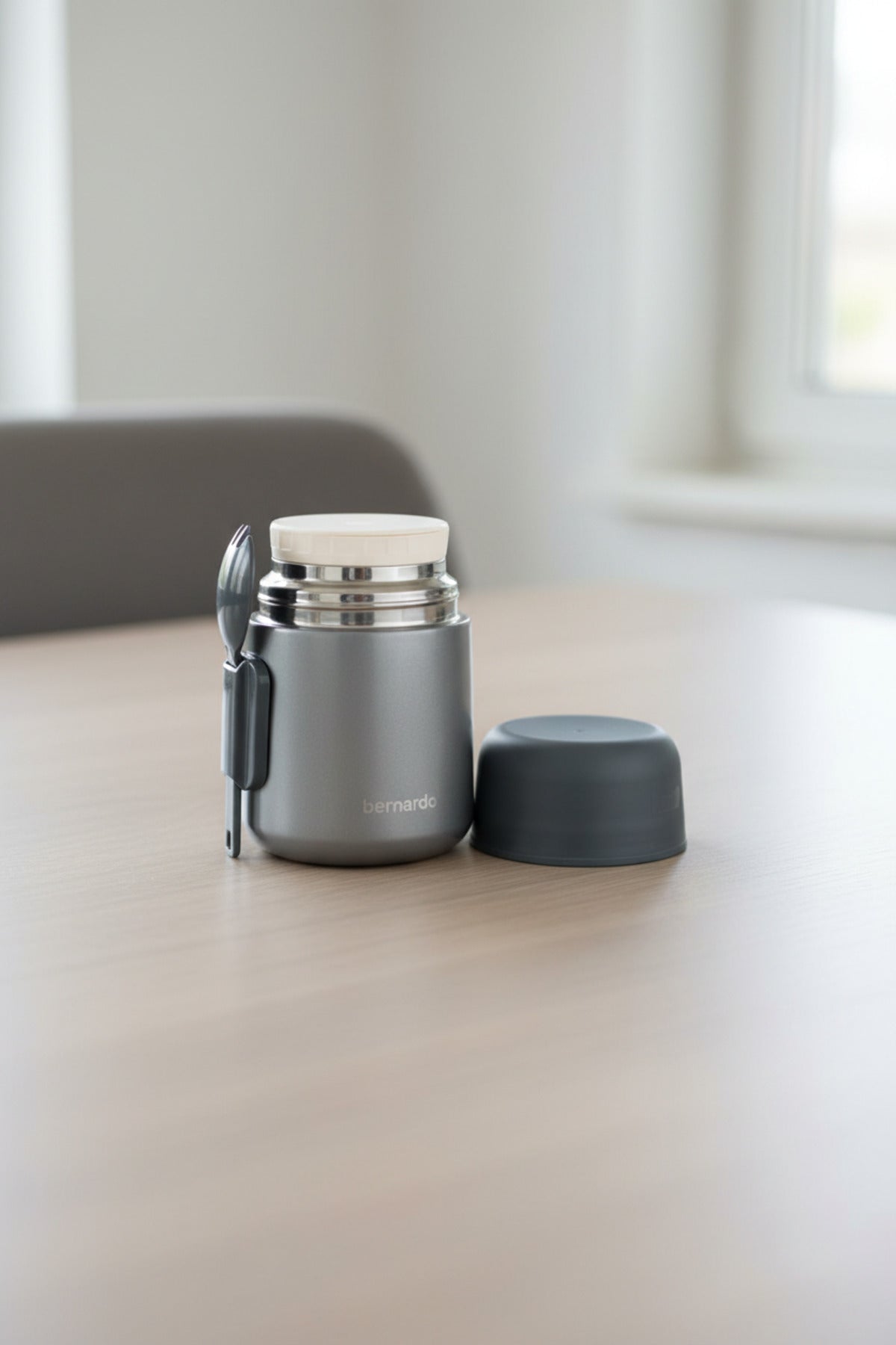 xBernardo Duo Food Thermos 500ml Metallic Grey
