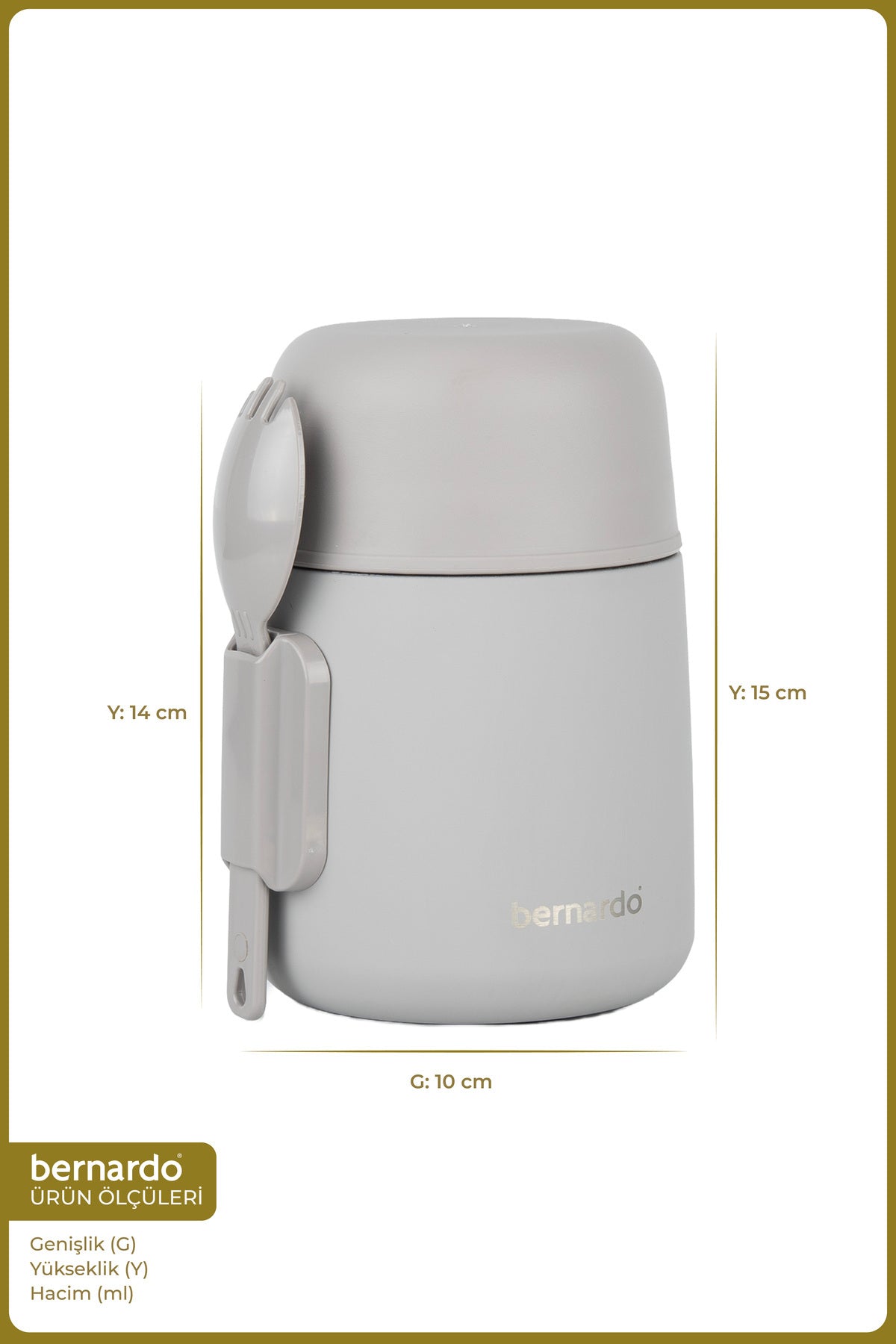 xTermos pentru mâncare Bernardo Duo, 500 ml, Gri