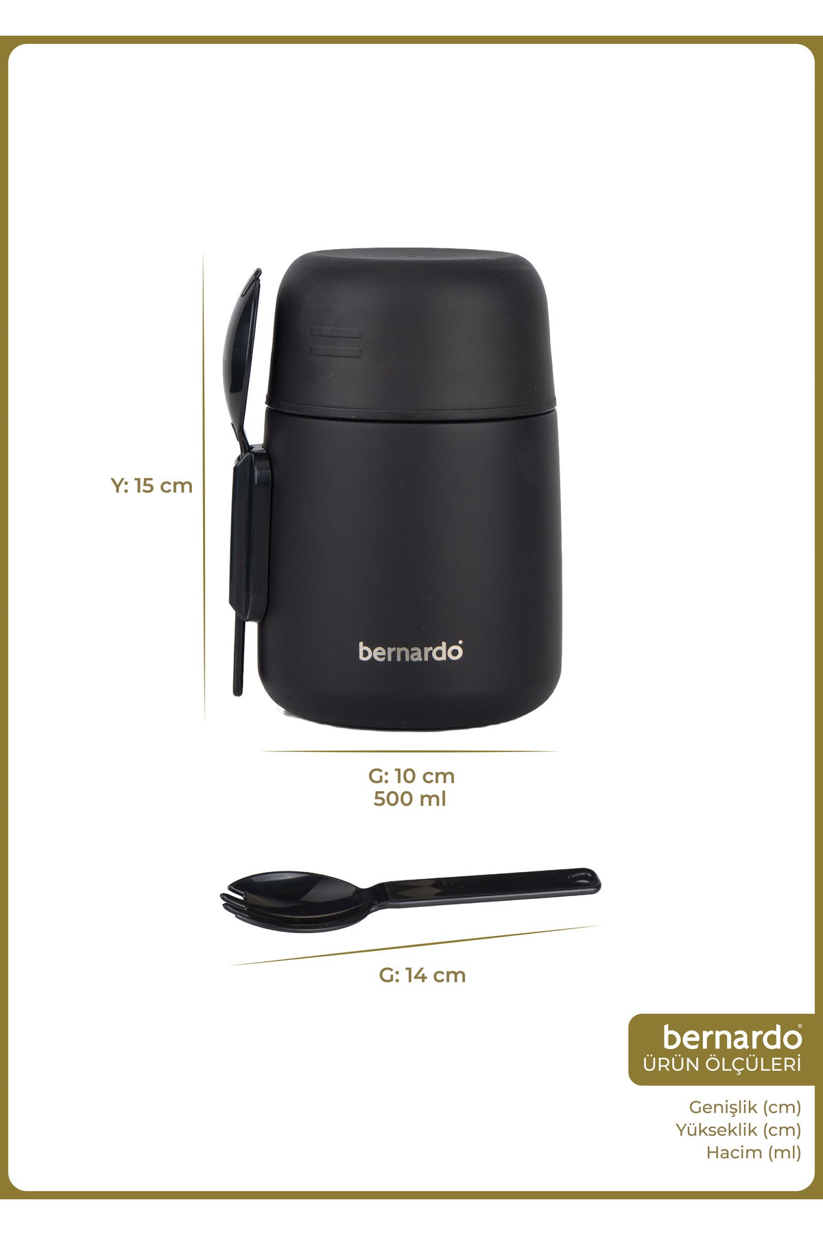 xBernardo Duo Food Thermos 500ml Black