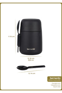 xBernardo Duo Food Thermos 500ml Black
