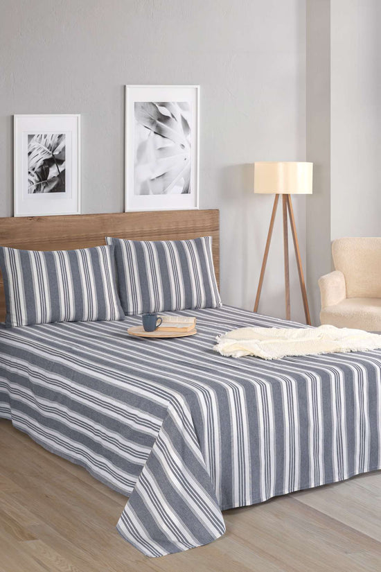 Double Sheet Set Flat Sheet: 220 X 240 Cm (1 Piece) Pillowcase: 50 X 70 Cm (2 Pieces) Anthracite