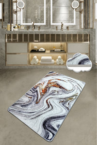 Bathmat Non-Slip Underside Size: 70 X 120 Cm Blur Multicolor