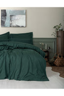 Set husă de pilotă dublă Husă de pilotă: 200 x 220 cm Cearșaf plat: 240 x 260 cm Față de pernă Oxford: 50 x 70 cm (2 bucăți) Verde petrol