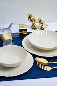 Farika 24 Piece Isil White Dinner Set for 6 People - Premium Dinner Set