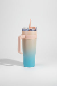 xBernardo Alto Straw Thermos Mug Turquoise 1000ml