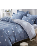 Double Quilt Cover Set Duvet Cover: 200 X 220 Cm Flat Sheet: 220 X 240 Cm Pillowcase: 50 X 70 Cm (2 Pieces) Üçgen - Blue