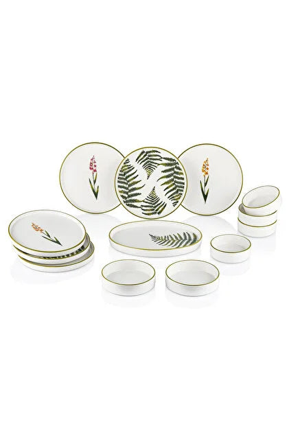 13 Piece Sequoia Handmade Premium Breakfast Set for 6 People – Luxury Serving Set