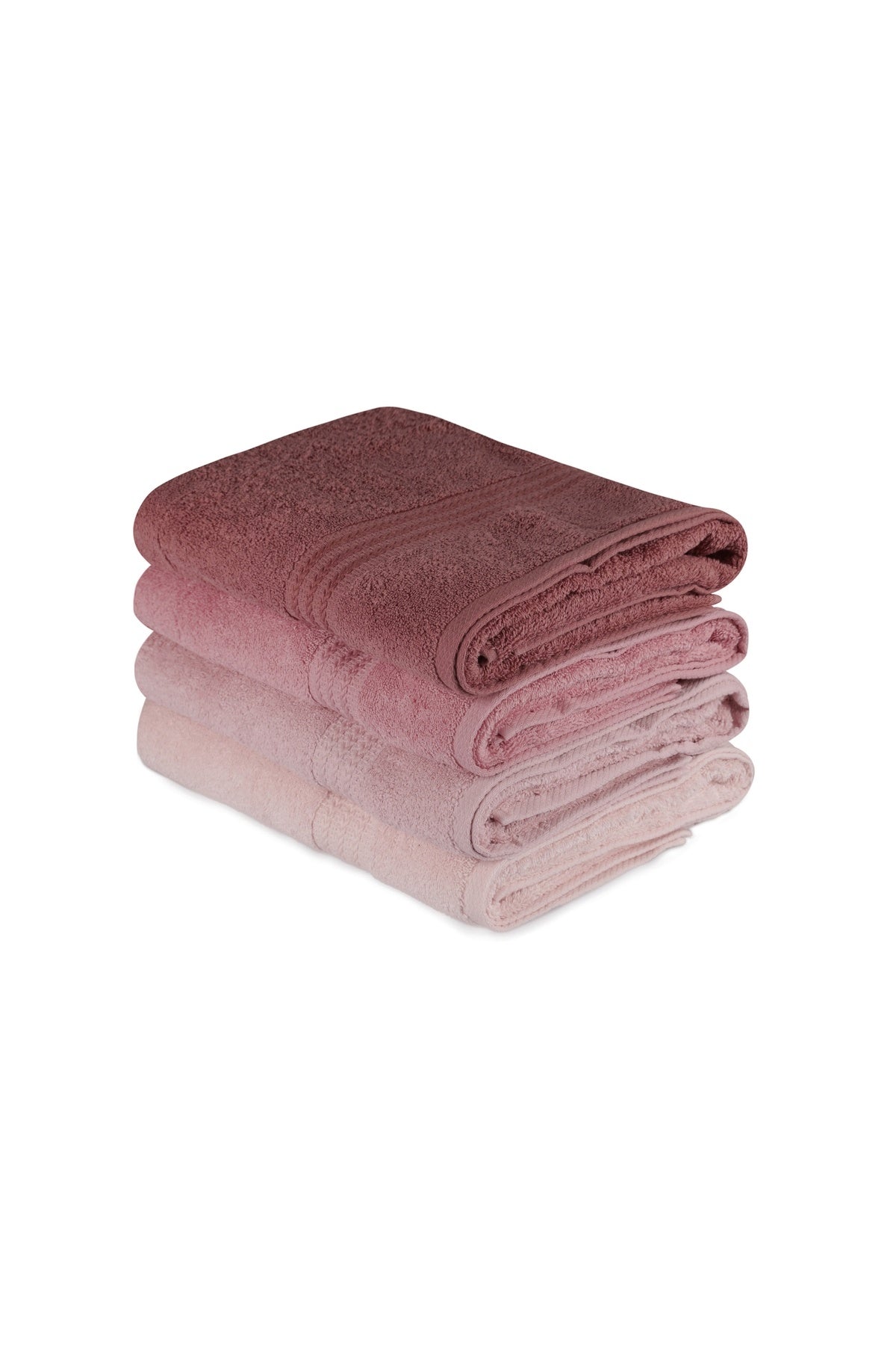 Set prosoape baie (4 piese) Prosop baie: 70 X 140 Cm (4 bucăți) Rainbow - Powder