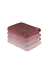 Set prosoape baie (4 piese) Prosop baie: 70 X 140 Cm (4 bucăți) Rainbow - Powder