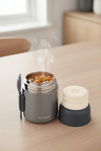 xBernardo Duo Food Thermos 500ml Metallic Grey