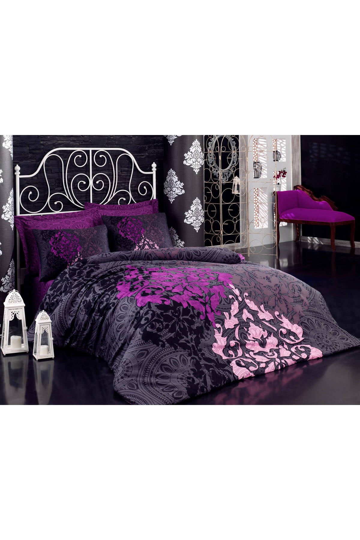 Set de pilote din satin pentru pat dublu Husă de pilotă: 200 X 220 cm Cearșaf de pat: 240 X 260 cm Față de pernă: 50 X 70 cm (2 bucăți) Față de pernă Oxford: 50 X 70 cm (2 bucăți) Kosem Sultan - Maro roșcat