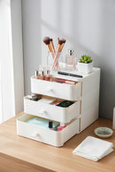 Set de 3 Organizatoare de Bijuterii, Machiaj și Cosmetice cu Sertare, Suport Organizator cu Sertare pentru Birou