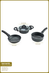 xBernardo Sakura Set Oale 4 Piese Gri