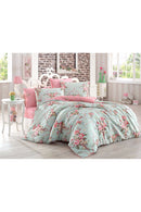 Double Quilt Cover Set Duvet Cover: 200 X 220 Cm Flat Sheet: 220 X 240 Cm Pillowcase: 50 X 70 Cm (2 Pieces) Alanur - Mint