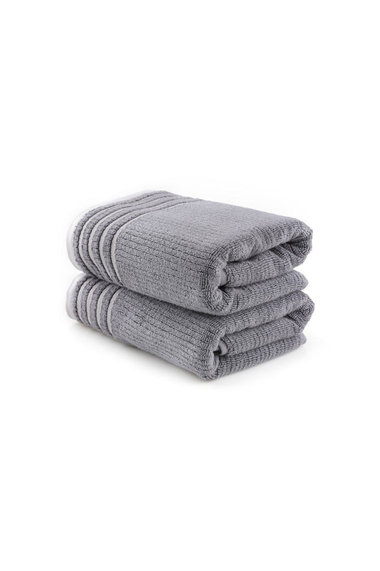 Bath Towel Set (2 Pieces) Size: 75 X 150 Cm (2 Pieces) Mayra - Dark Grey