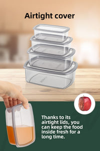 Set de 12 recipiente de depozitare etanșe Antracit 3X(250-500-750-1200 ml)