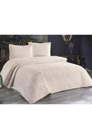 Double Bedspread Set Bedspread: 230 X 250 Cm Pillowcase: 60 X 80 Cm (2 Pieces) Cappucino