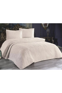 Double Bedspread Set Bedspread: 230 X 250 Cm Pillowcase: 60 X 80 Cm (2 Pieces) Cappucino