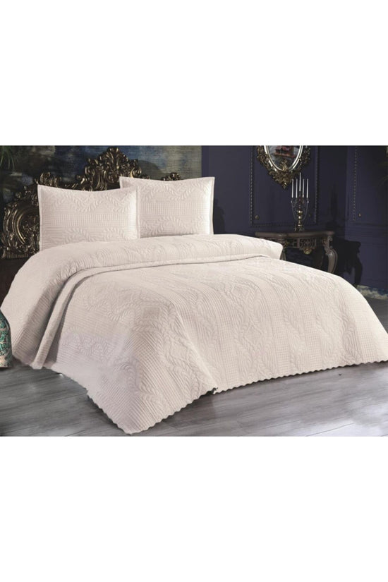 Double Bedspread Set Bedspread: 230 X 250 Cm Pillowcase: 60 X 80 Cm (2 Pieces) Cappucino